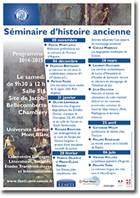 Séminaire d'histoire ancienne 2014-2015